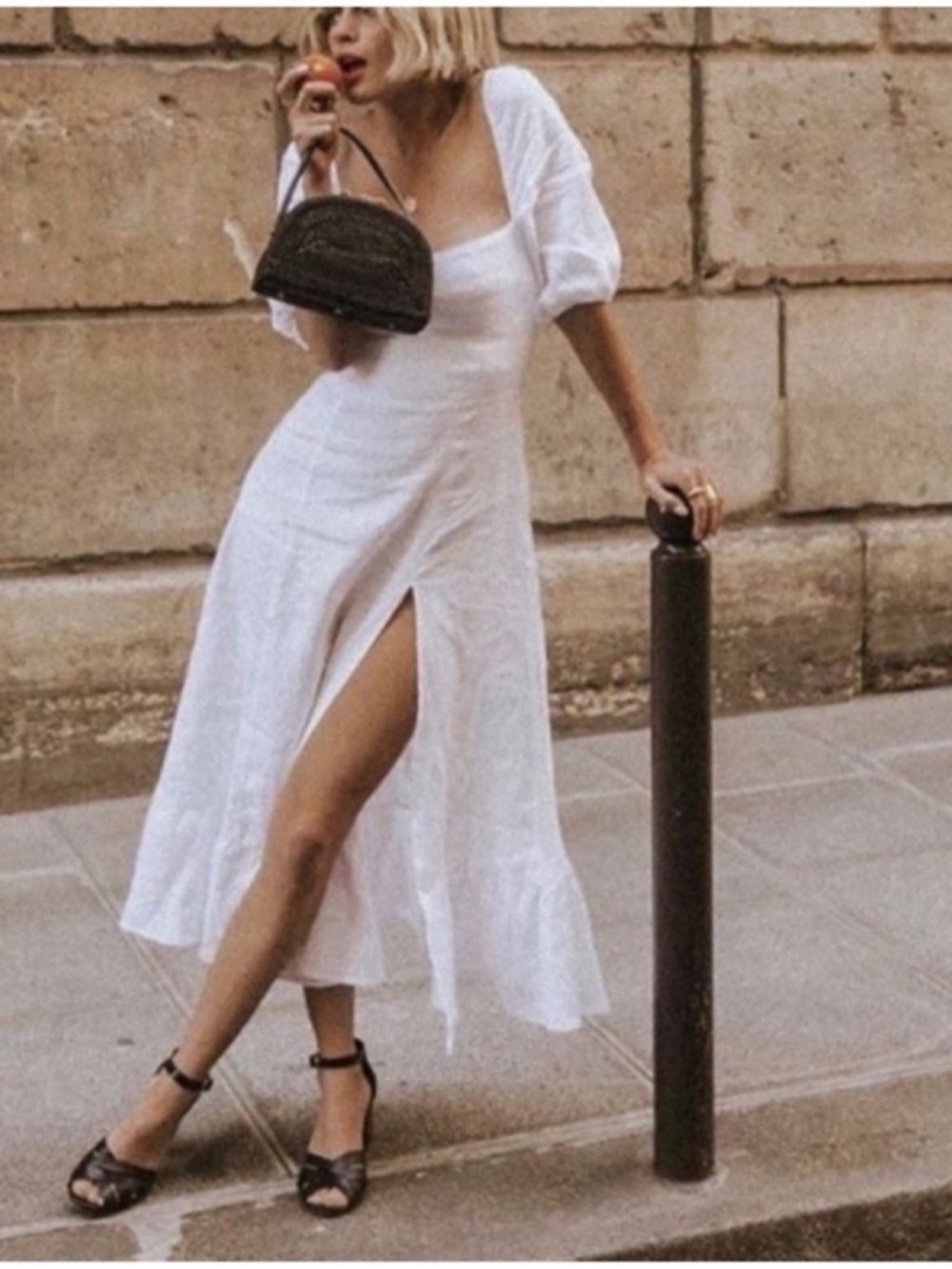 Reformation Belgium Linen Midi
Dress - White Sz 10